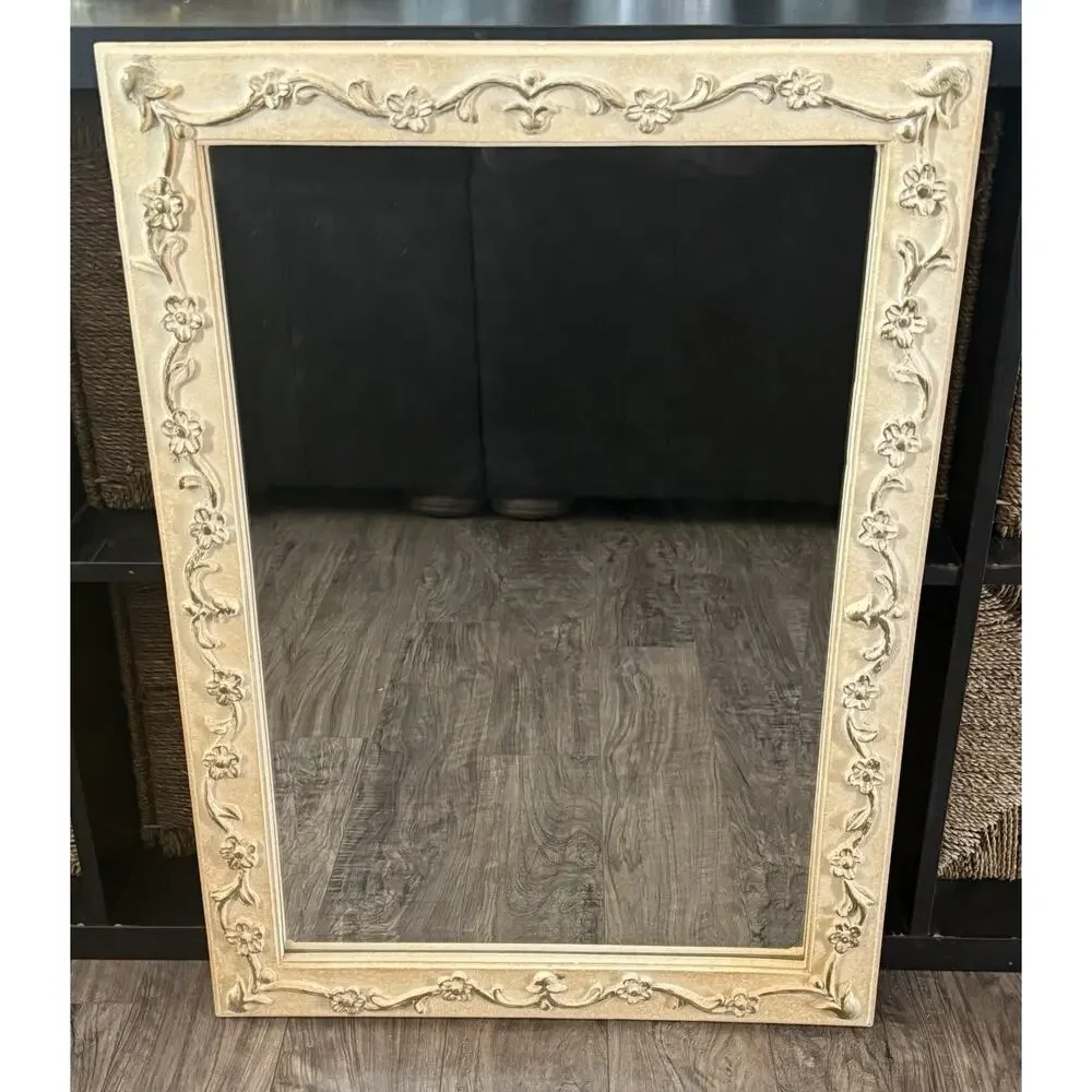 Carolina Mirror Company Mirror French Provincial Floral Shabby Chic Finish
